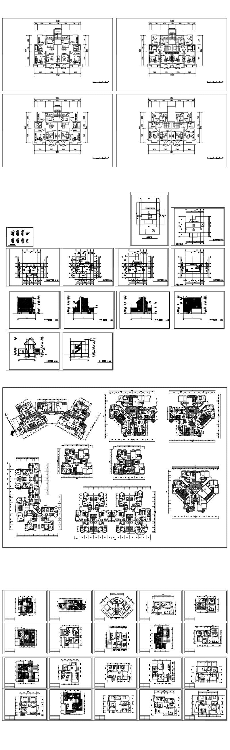 Download 1000 modern house AutoCAD plan collection. Include floor plan, architecture detail, elevations, section, lighting detail, construction detail, steel structure detail of house, and furniture plan and detail. This is completed set of architecture projects.