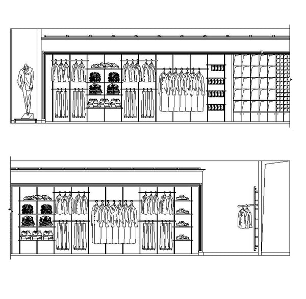 Store CAD Design Elevation,Details Elevation Bundle】@Shopping centers ...