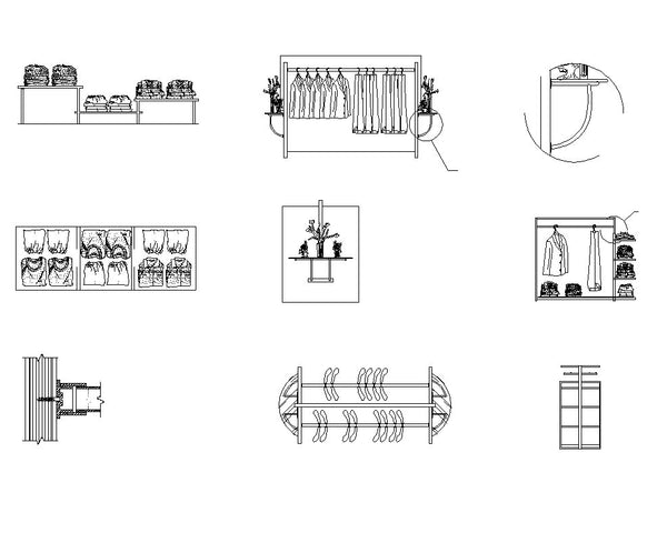 Store CAD Design Blocks,Details Elevation Collection】@Boutiques ...