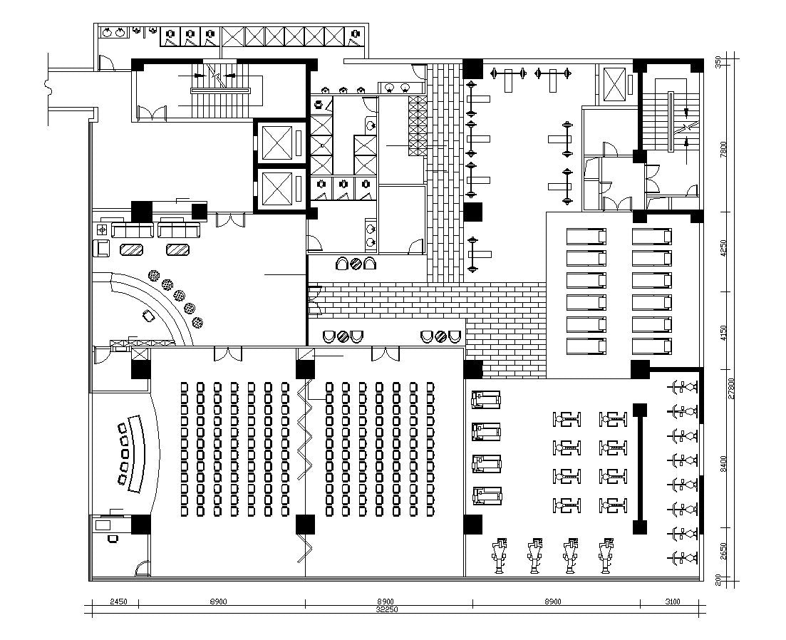 gym plan dwg download