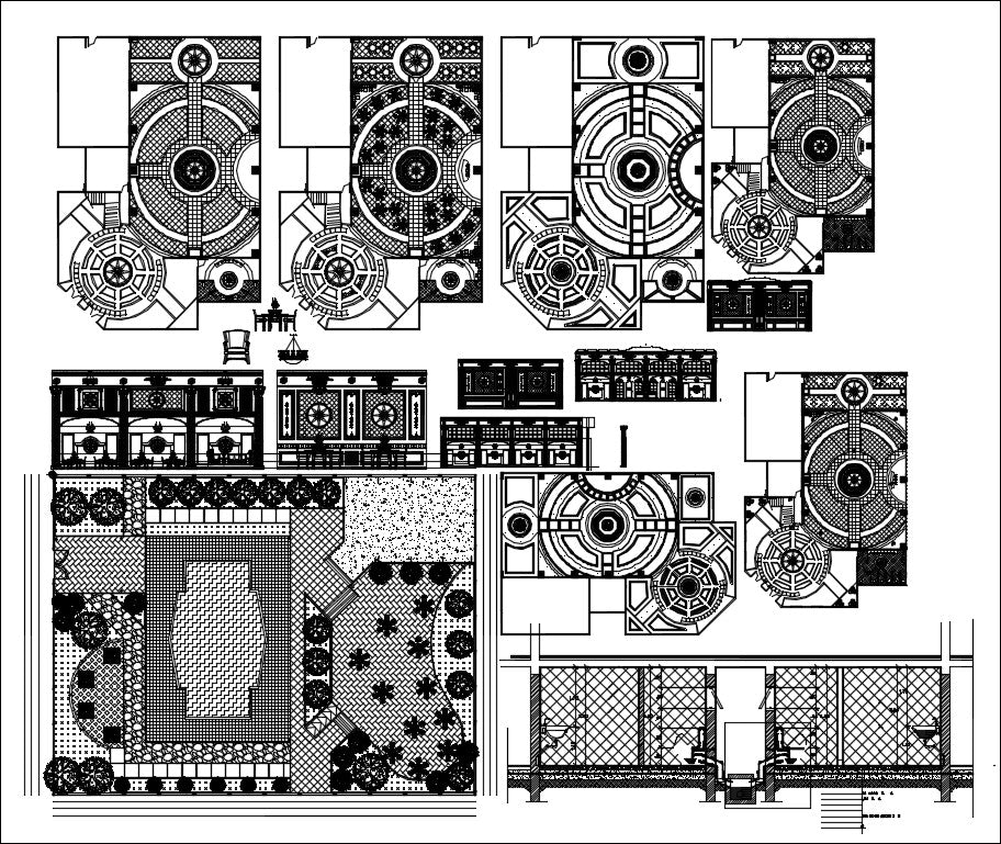 Free Round shape Flooring Detail