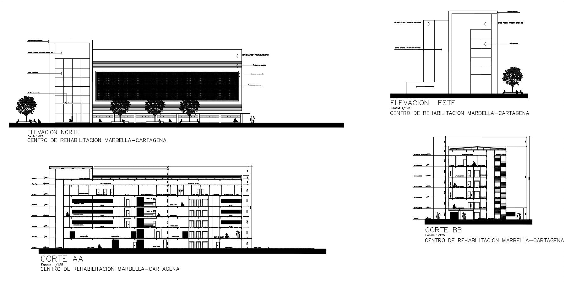 Recovery and rehabilitation center design drawing