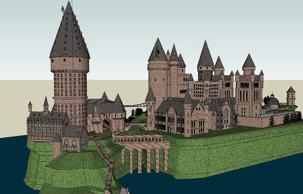 European Castle & Church 3D Models-Sketchup 3D Models – CAD Design ...