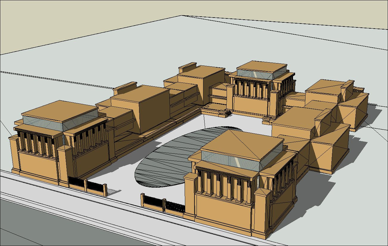 16 Projects of Frank Lloyd Wright Architecture Sketchup 3D Models(Recommanded!!)