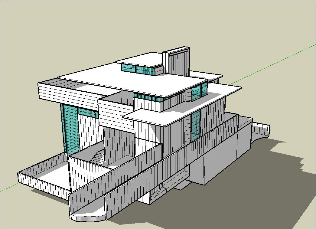 16 Projects of Frank Lloyd Wright Architecture Sketchup 3D Models(Recommanded!!)