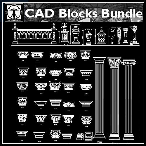Architectural decorative blocks – CAD Design | Free CAD Blocks,Drawings