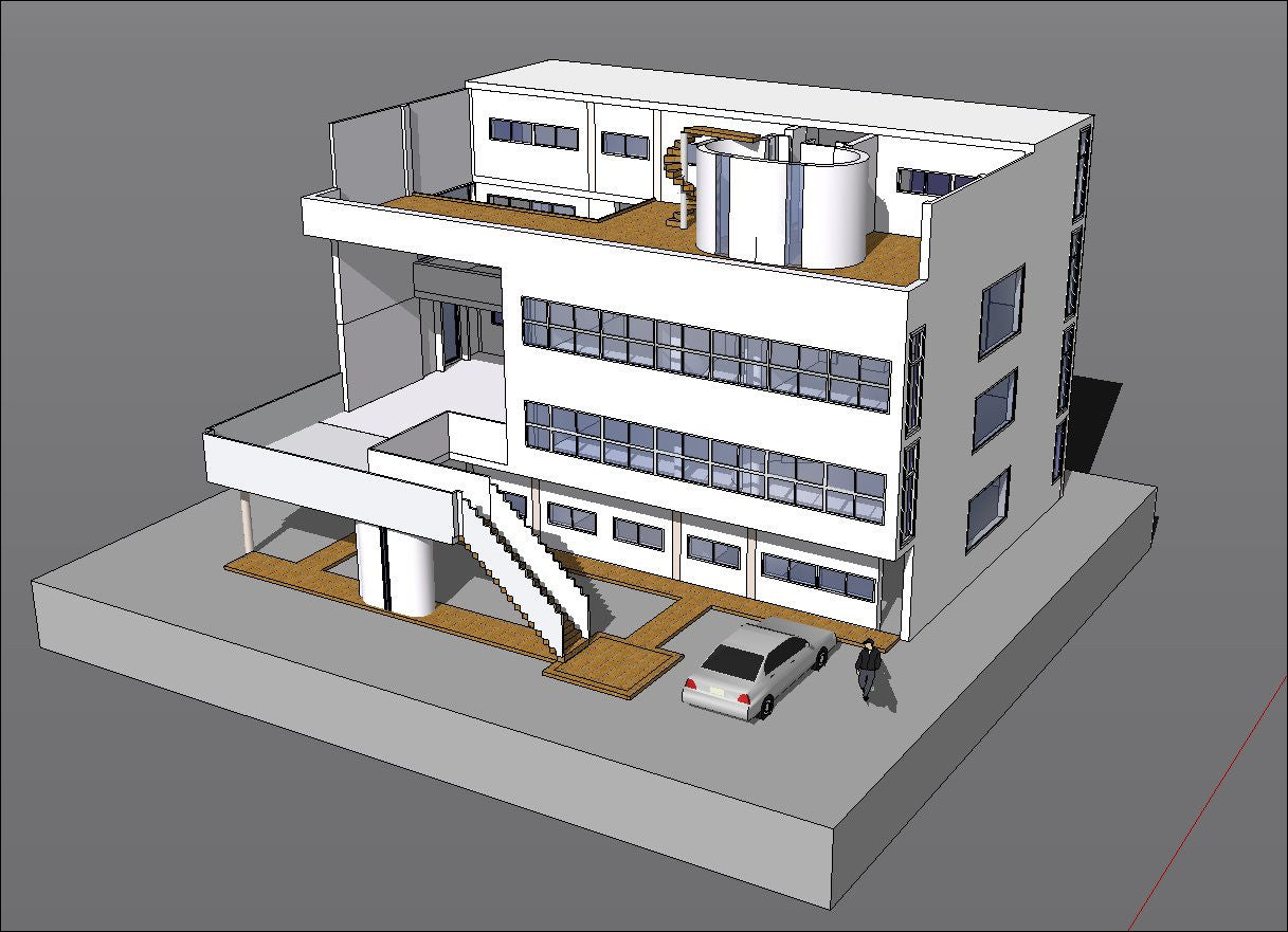 Download 24 Types of Le Corbusier Architecture Sketchup 3D Models(*.skp file format).