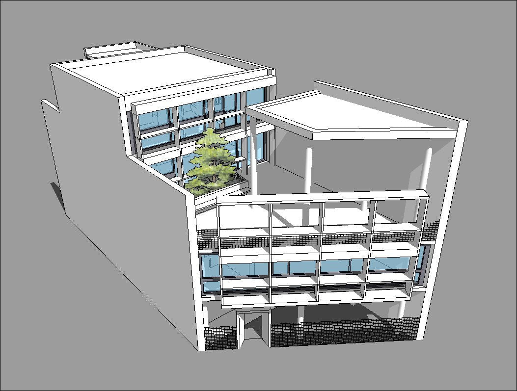 Download 24 Types of Le Corbusier Architecture Sketchup 3D Models(*.skp file format).