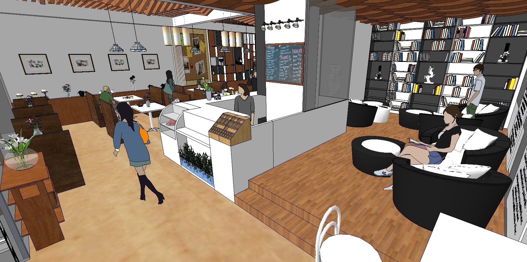 【Sketchup 3D Models】Coffee Shop Design Sketchup 3D Models – CAD Design