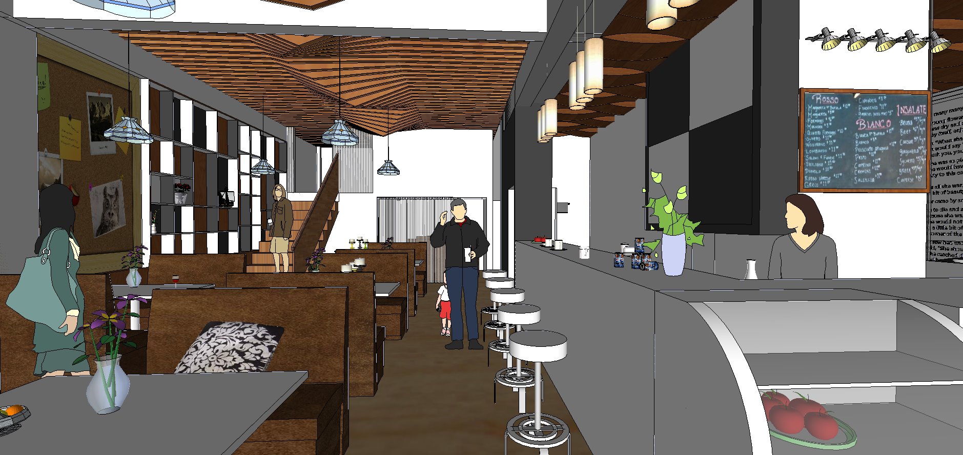 【Sketchup 3D Models】Coffee Shop Design Sketchup 3D Models