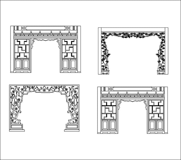 Chinese Architecture Design CAD elements V1】All kinds of Chinese ...