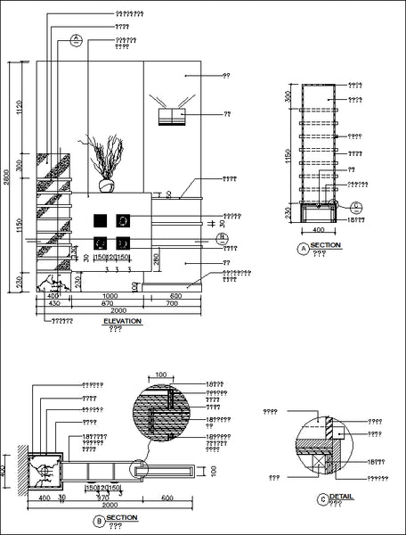 Interior Design Cabinet Facade Autocad Drawings】Cabinet CAD Elevation ...