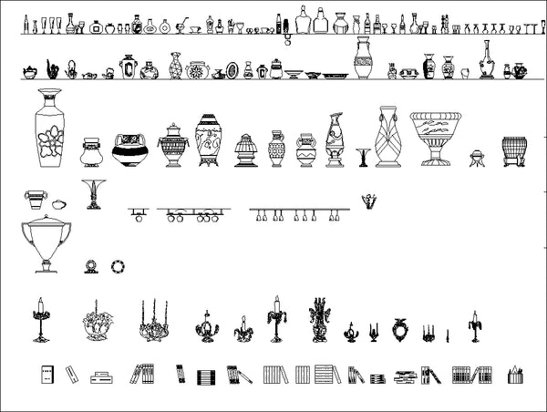 Decorations and ornaments Autocad Blocks Collections】All kinds of De