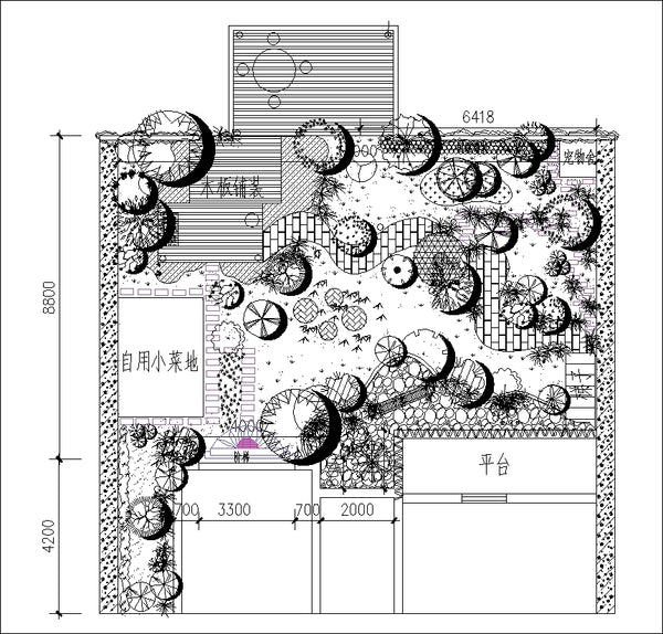 Villa Landscape design,Rooftop garden,Community garden CAD Drawings Bundle V.2】All kinds of ... on Garden Cad
 id=75496