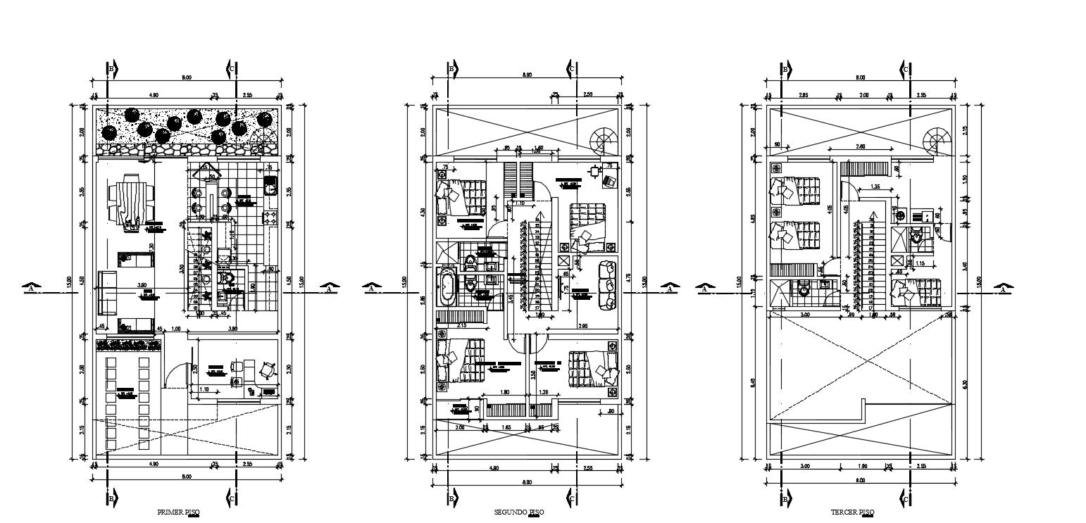 Multi Family House Design – CAD Design | Free CAD Blocks,Drawings,Details