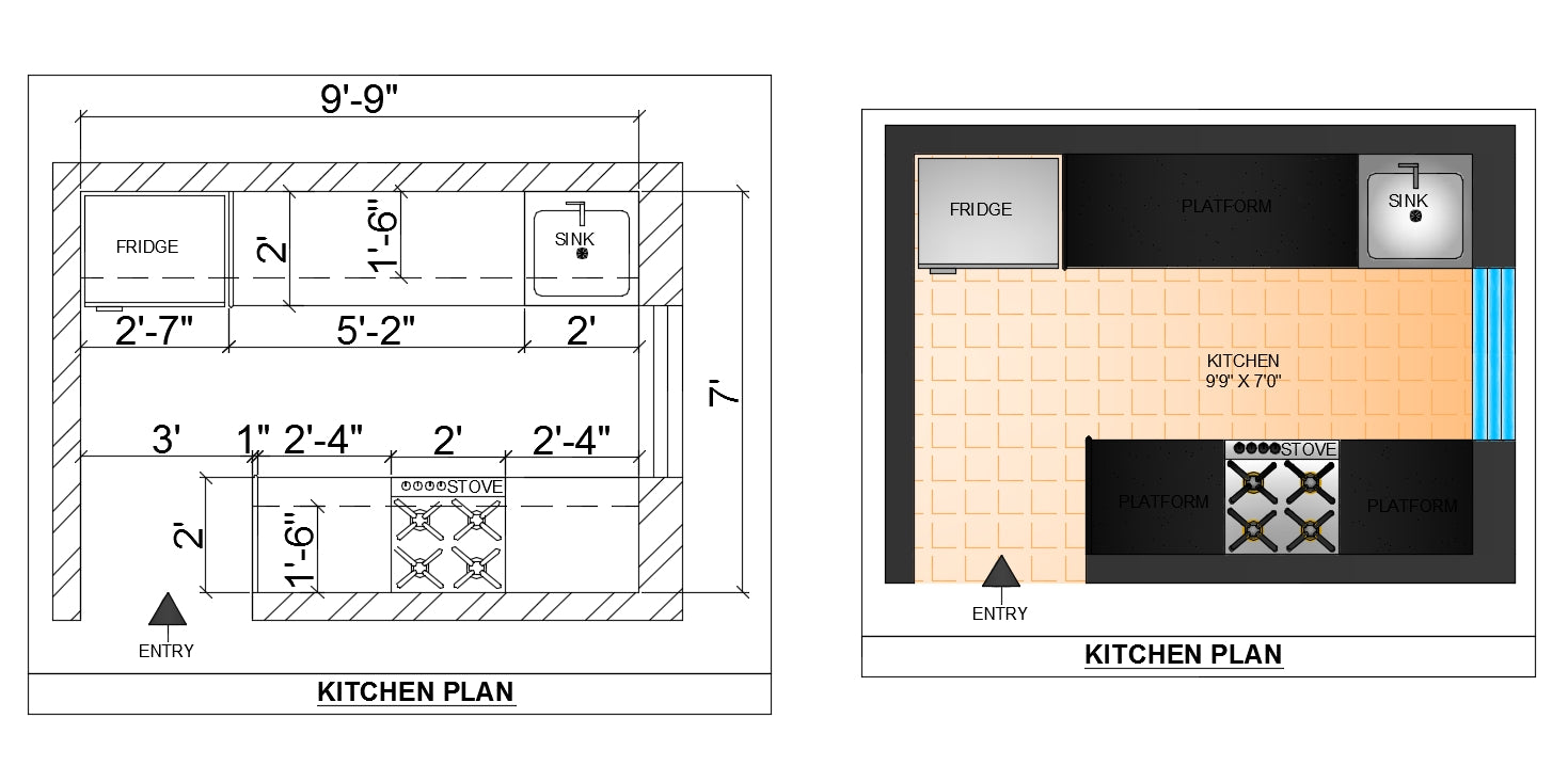 Kitchen Design And Detail – Cad Design | Free Cad Blocks,Drawings,Details