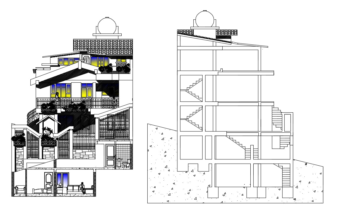 Modern Villa Design - CAD Design | Free CAD Blocks ...