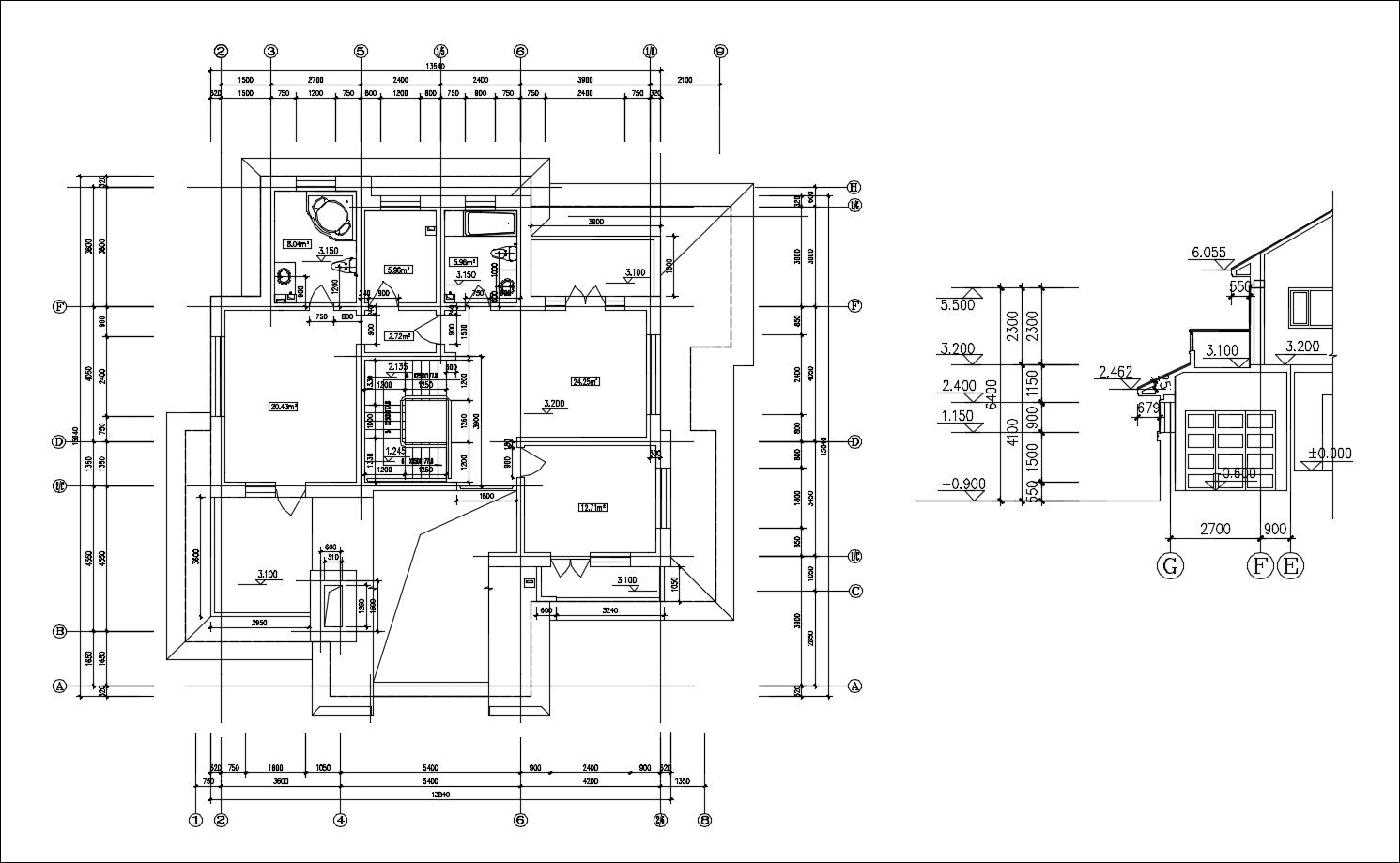 Villa Design CAD Drawings V3