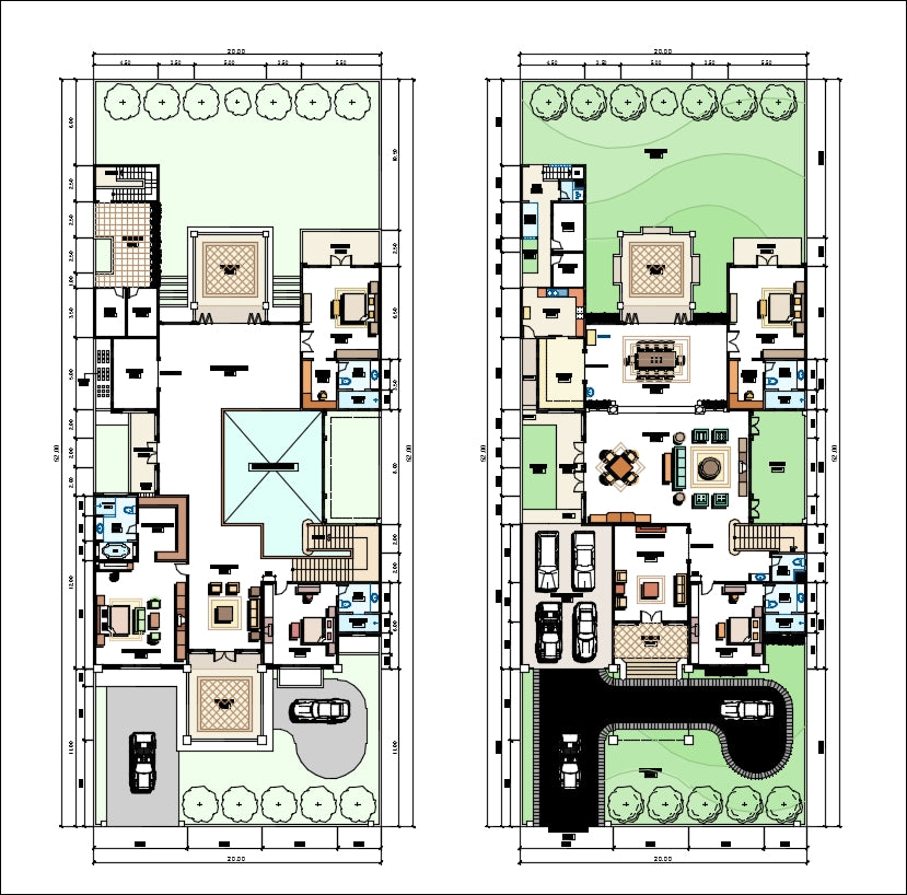 bungalow plan autocad file