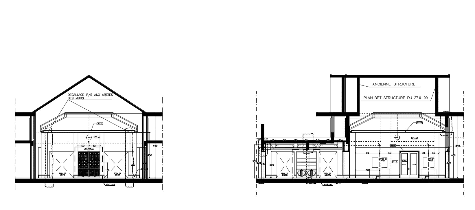 House Section Drawing DWG File - Cadbull