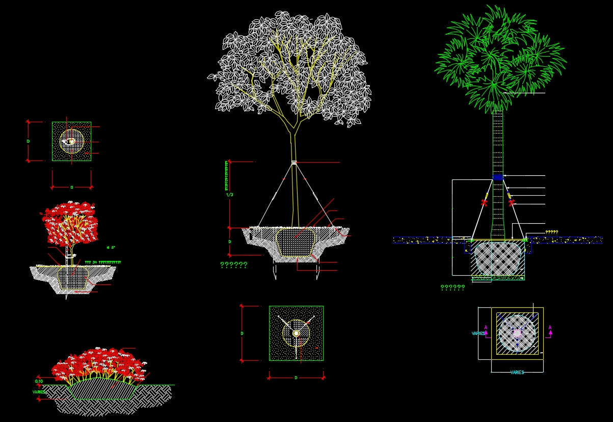 tree plan autocad