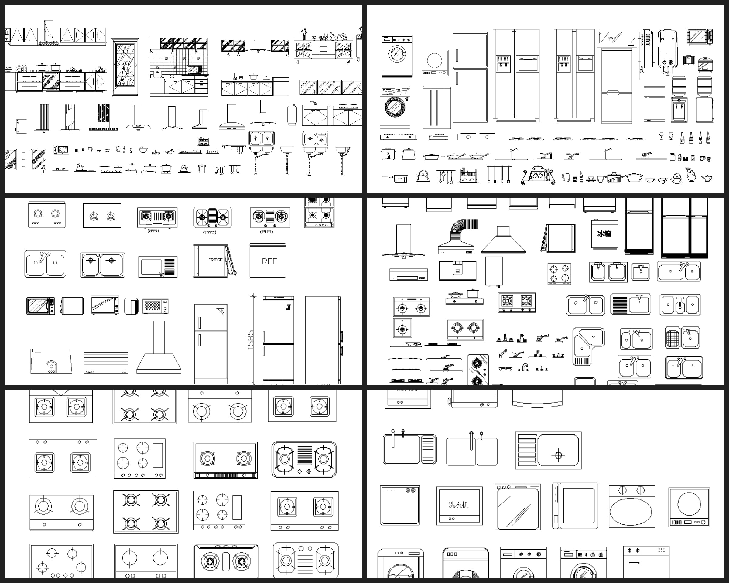  Kitchen  related items Autocad  Blocks  Collections All kinds 