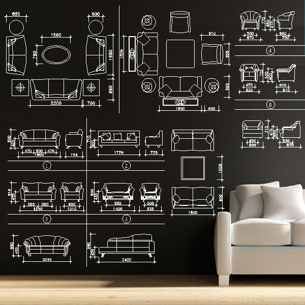  Sofa Cad Blocks Set CAD Design Free CAD Blocks 