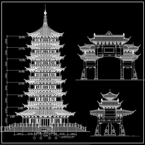 Chinese Architecture – CAD Design  Free CAD Blocks,Drawings,Details