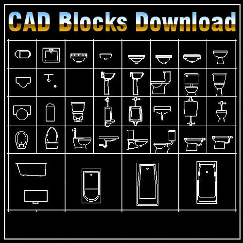 Free Toilet Blocks – CAD Design | Free CAD Blocks,Drawings,Details