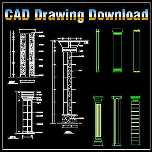 Column Design Drawing – CAD Design | Free CAD Blocks,Drawings,Details