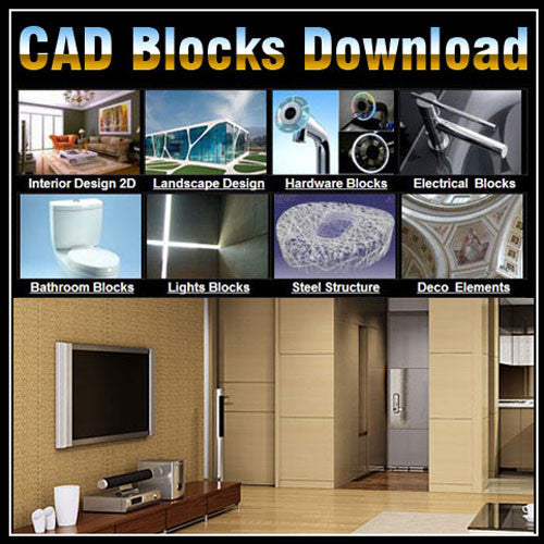 Interior Design 2D Blocks bundle