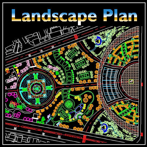 Residential Landscape Design 16 – CAD Design  Free CAD 