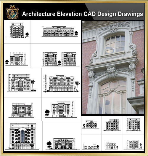 ★【Over 170+ Architecture Elevation,Building elevation CAD Design,Details,Elevation Collection】