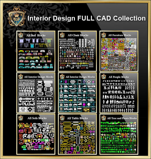 【Interior Design Full CAD Blocks Collections】  (Best Collections!!)