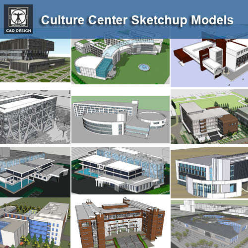 Download 15 Culture Center Sketchup Models Recommanded