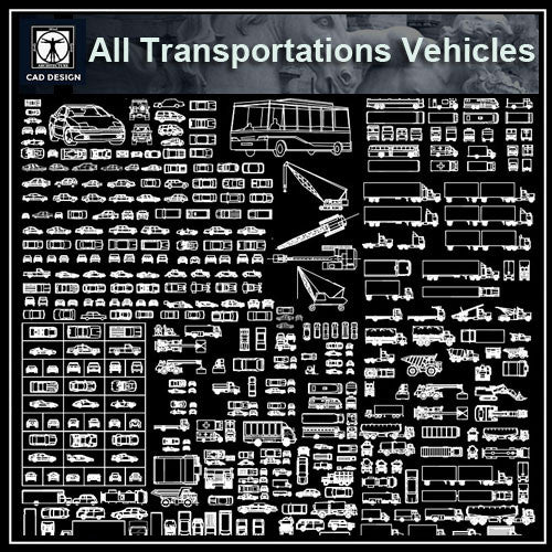 All Transportations Vehicles Lorries Blocks