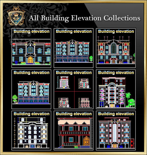 【All Building Elevation CAD Drawing Collections】(Best Collections!!)