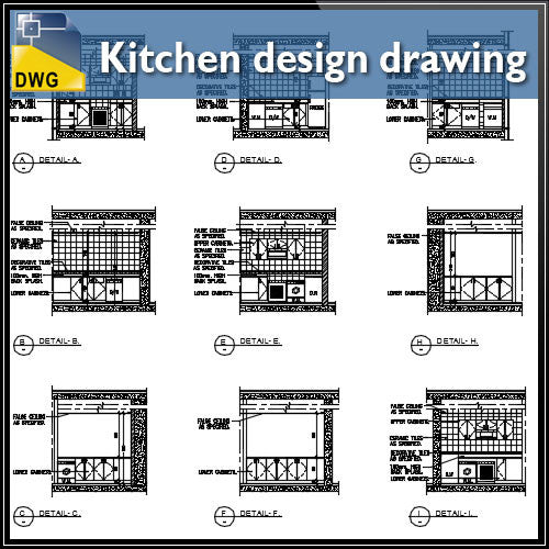 Detail drawing of kitchen design drawing – CAD Design | Free CAD Blocks