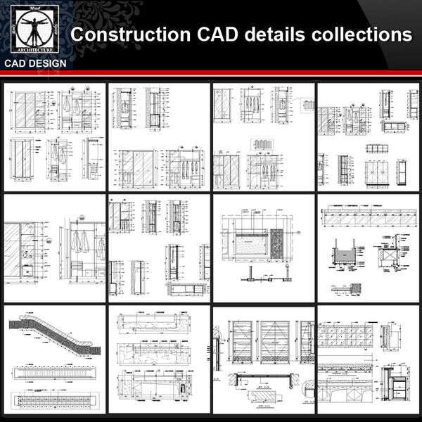 ★【Construction CAD Details Collections】All kinds of Construction CAD Details Bundle