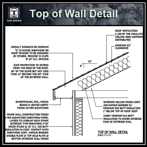 Architecture Details Tagged Top Of Wall Detail Cad