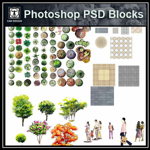 Photoshop Hand-painted PSD Blocks