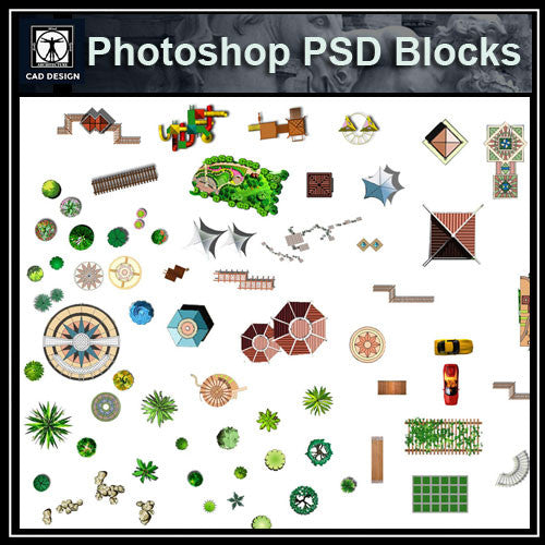 Hand-painted PSD Landscape Blocks 4 â€