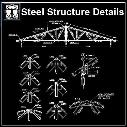 autocad drawing details of steel structure