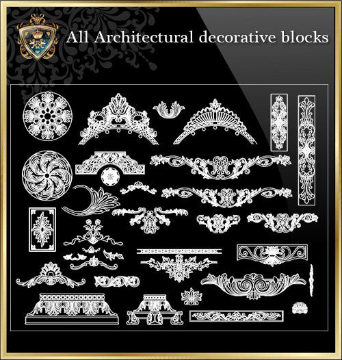 All Architectural decorative blocks V.3 – CAD Design | Free CAD Blocks