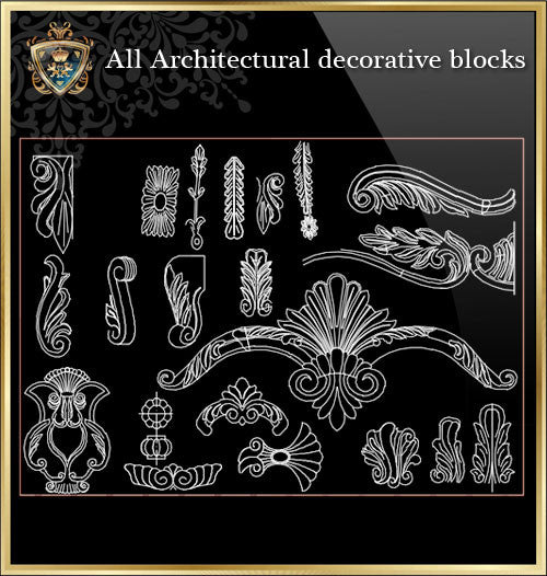 All Architectural decorative blocks V.9 – CAD Design | Free CAD Blocks