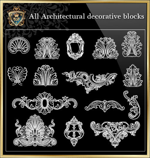 All Architectural decorative blocks V.10 – CAD Design | Free CAD Blocks