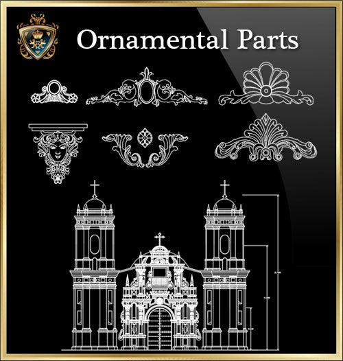 ★Architecture Ornamental Parts V.6★ - CAD Design | Download CAD Drawings | AutoCAD Blocks | AutoCAD Symbols | CAD Drawings | Architecture Details│Landscape Details | See more about AutoCAD, Cad Drawing and Architecture Details