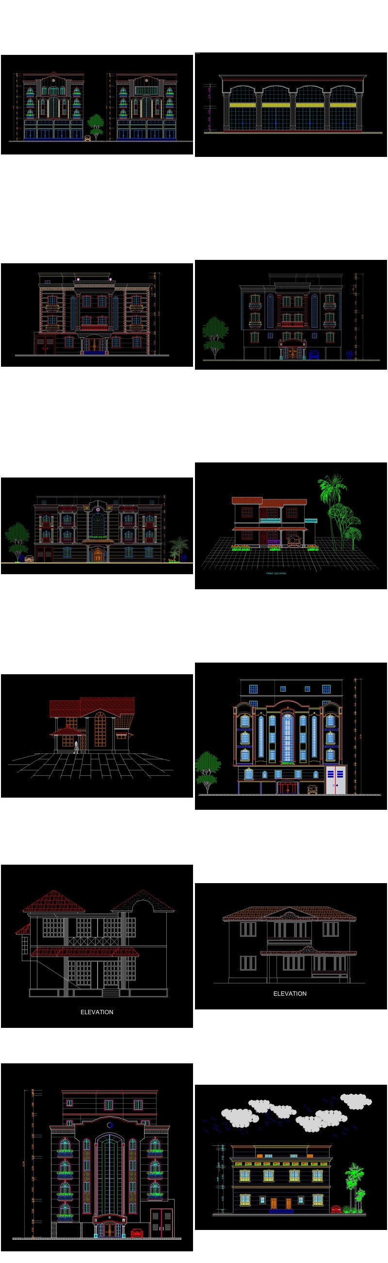 【All Building Elevation CAD Drawing Collections】(Best Collections!!)