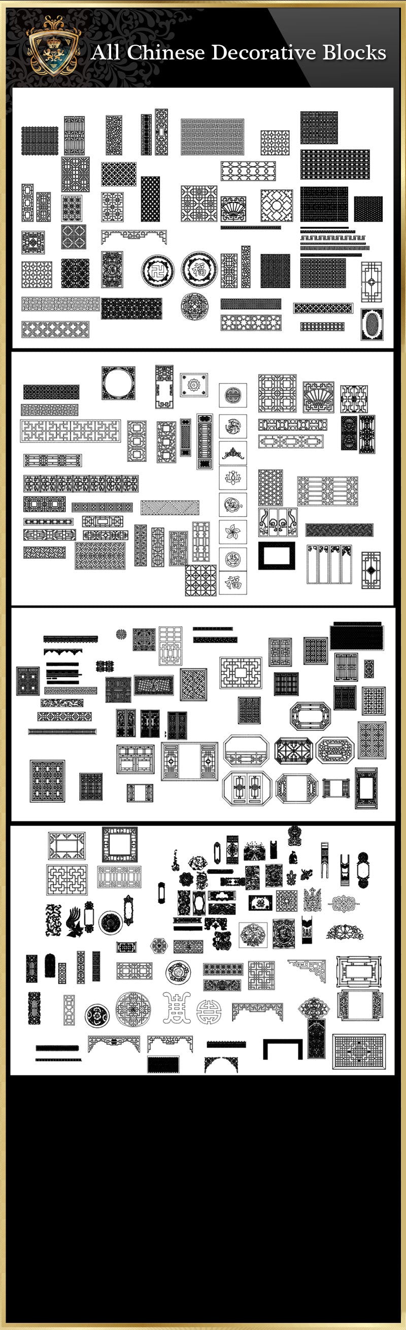All Chinese Carved CAD Elements V.2