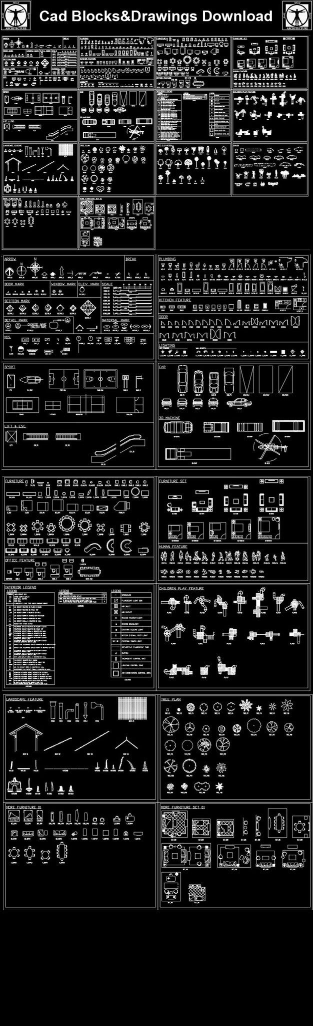 Autocad Blocks Set  CAD Design Free CAD Blocks Drawings 